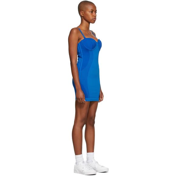 NWT IVY PARK X ADIDAS Knit Glory Blue Strappy Dress Womens SIze Medium - Picture 6 of 14